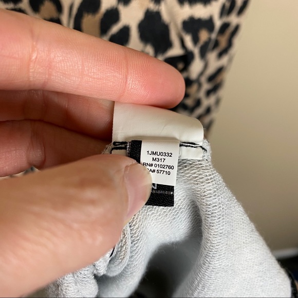 Kate Spade leopard terry hoodie peplum small - Picture 7 of 8